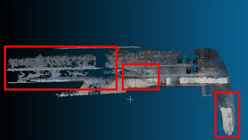 Complete, smooth road surface recovered by our spatiotemporal hybrid pipeline.