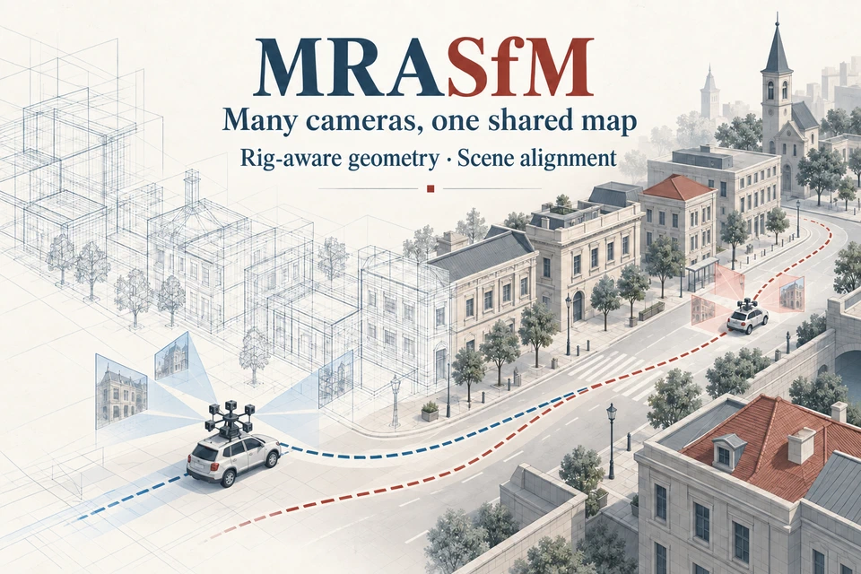 MRASFM — Multiple cameras and journeys form a shared map.